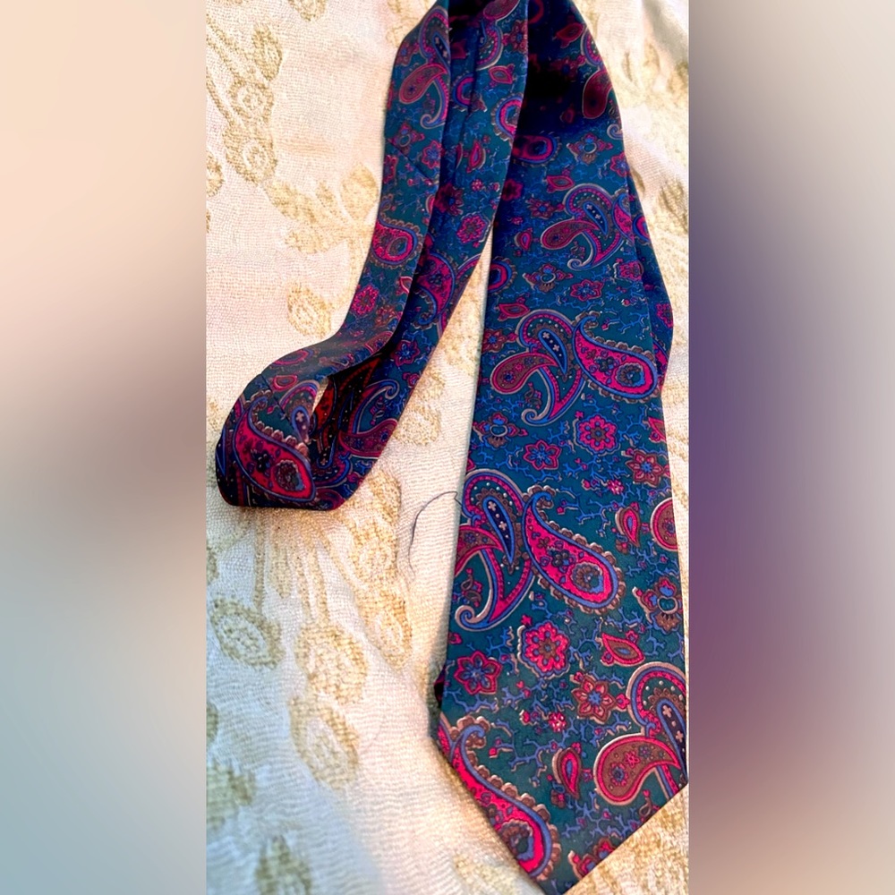 rome silk tie paisley